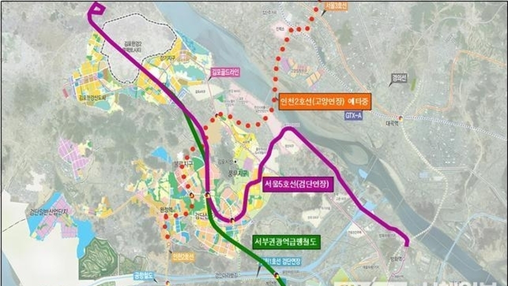 검단 중심 철도망 확충 … 인천 서북부 교통환경 바뀐다.